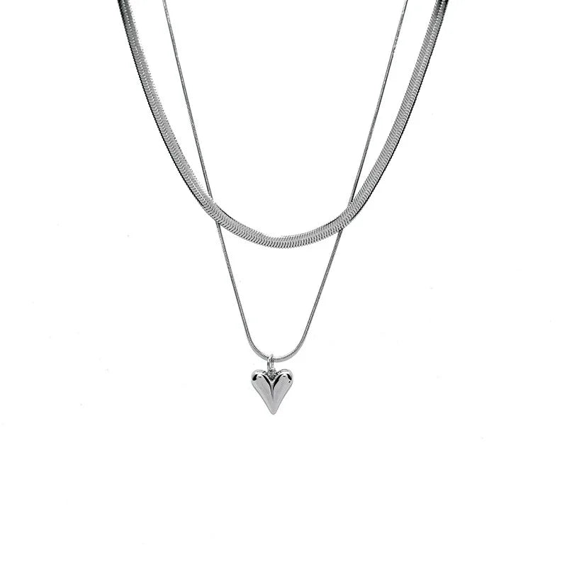 Double Layered Heart Pendant