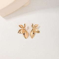 Irregular Metal Flower Earrings