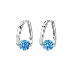 Geometric Zircon Ear Clip Earrings