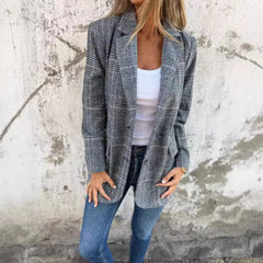 Women's Retro Houndstooth Suit Jacket