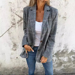 Women's Retro Houndstooth Suit Jacket