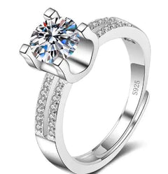 Female Imitation Moissan Diamond Ring