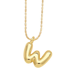 Gold-Plated 26-Letter Pendant Necklace – Hip Hop Clavicle Chain