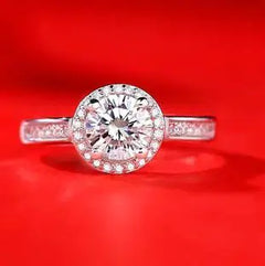 Female Imitation Moissan Diamond Ring