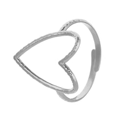 Titanium Steel Gold Plated Adjustable Love Ring Fashion