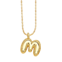 Gold-Plated 26-Letter Pendant Necklace – Hip Hop Clavicle Chain