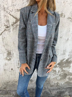 Women's Retro Houndstooth Suit Jacket