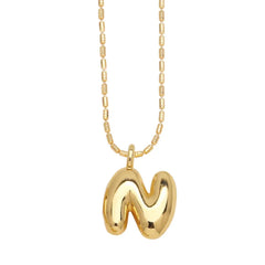 Gold-Plated 26-Letter Pendant Necklace – Hip Hop Clavicle Chain