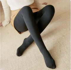 High-Waisted Sheer Fleece-Lined Tights & Leggings