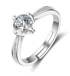 Female Imitation Moissan Diamond Ring