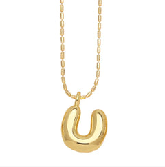 Gold-Plated 26-Letter Pendant Necklace – Hip Hop Clavicle Chain