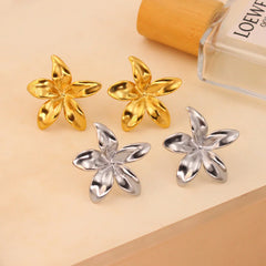 Women's Golden Flower Earrings