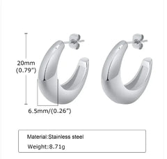 C- Shaped Earrings