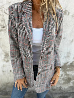 Women's Retro Houndstooth Suit Jacket