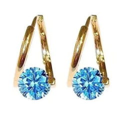 Geometric Zircon Ear Clip Earrings