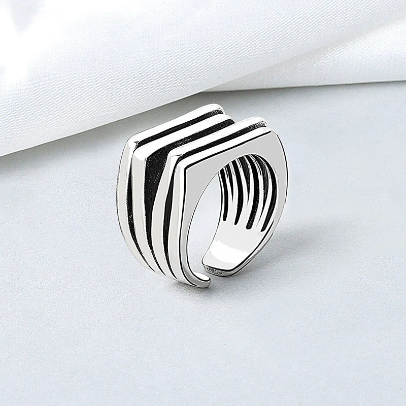 Retro Multi-Layer Irregular Men's Ring