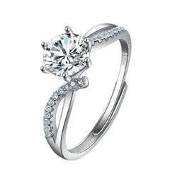 Female Imitation Moissan Diamond Ring