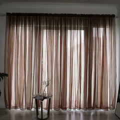 Simple And Modern Balcony Solid Color Gauze Curtain