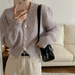 Loose Colorful Dot Cardigan for Women