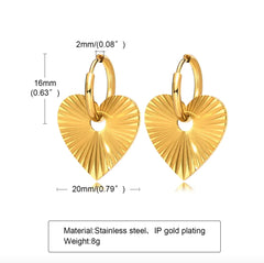 Simple Heart-Shaped Earrings for Ladies – Autumn & Winter Style