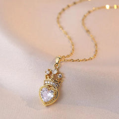 Sparkling Crown Necklace