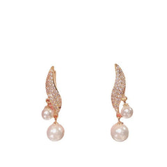 Elegant Pearl Dangle Earrings