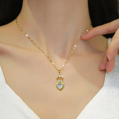 Sparkling Crown Necklace