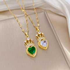 Sparkling Crown Necklace