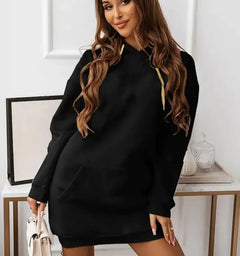 Women's Solid Color Casual Sports Hoodie Sweater