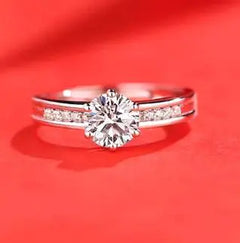 Female Imitation Moissan Diamond Ring