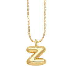 Gold-Plated 26-Letter Pendant Necklace – Hip Hop Clavicle Chain