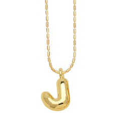 Gold-Plated 26-Letter Pendant Necklace – Hip Hop Clavicle Chain