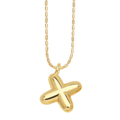 Gold-Plated 26-Letter Pendant Necklace – Hip Hop Clavicle Chain