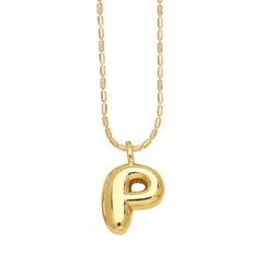 Gold-Plated 26-Letter Pendant Necklace – Hip Hop Clavicle Chain