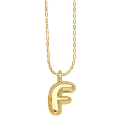 Gold-Plated 26-Letter Pendant Necklace – Hip Hop Clavicle Chain