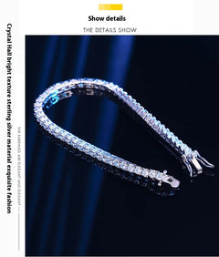 Moissanite Tennis Bracelet in S925 Sterling Silver