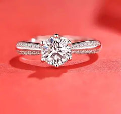 Female Imitation Moissan Diamond Ring