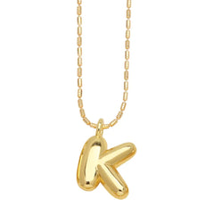 Gold-Plated 26-Letter Pendant Necklace – Hip Hop Clavicle Chain