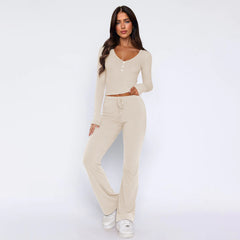 Women's Long Sleeve Top & Pants Set