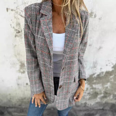 Women's Retro Houndstooth Suit Jacket