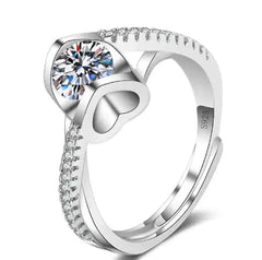 Female Imitation Moissan Diamond Ring