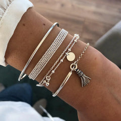 Silver Tassel Bracelet