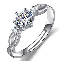 Female Imitation Moissan Diamond Ring