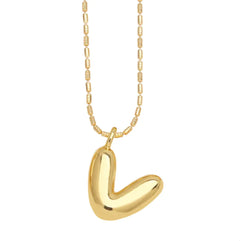 Gold-Plated 26-Letter Pendant Necklace – Hip Hop Clavicle Chain