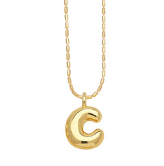 Gold-Plated 26-Letter Pendant Necklace – Hip Hop Clavicle Chain