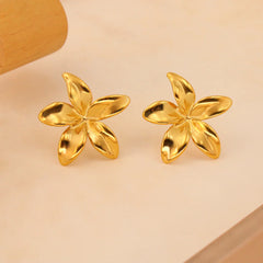 Women's Golden Flower Earrings