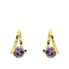 Geometric Zircon Ear Clip Earrings