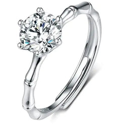 Female Imitation Moissan Diamond Ring