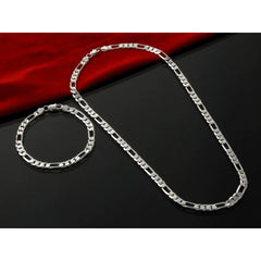 4mm Figaro Chain Bracelet & Necklace Set