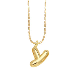 Gold-Plated 26-Letter Pendant Necklace – Hip Hop Clavicle Chain